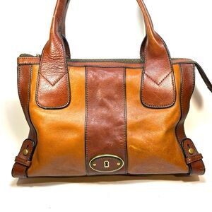 Fossil Two Tone Leather Handbag